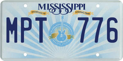 MS license plate MPT776