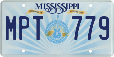 MS license plate MPT779