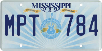 MS license plate MPT784