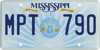 MS license plate MPT790