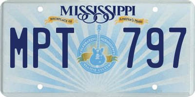 MS license plate MPT797