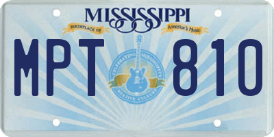 MS license plate MPT810