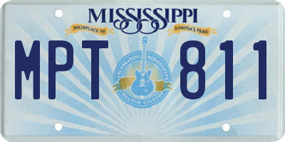 MS license plate MPT811