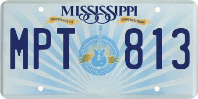 MS license plate MPT813