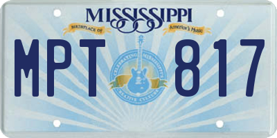 MS license plate MPT817