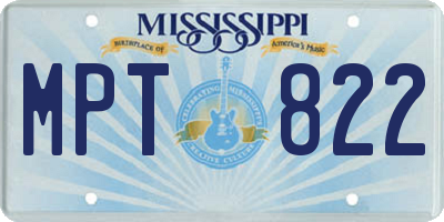 MS license plate MPT822