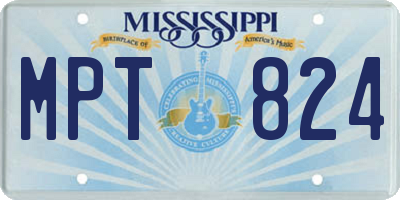 MS license plate MPT824