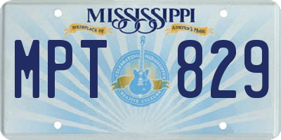MS license plate MPT829