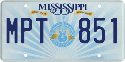MS license plate MPT851