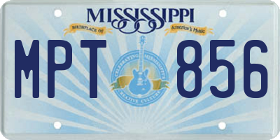 MS license plate MPT856