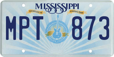 MS license plate MPT873