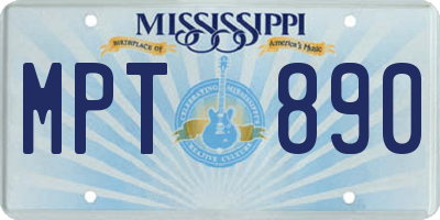 MS license plate MPT890