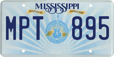 MS license plate MPT895