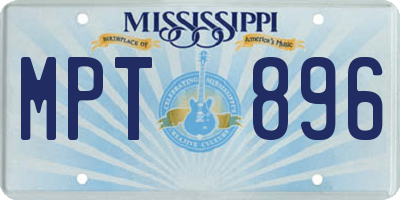 MS license plate MPT896