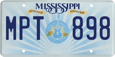 MS license plate MPT898