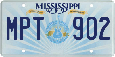 MS license plate MPT902