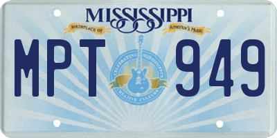 MS license plate MPT949