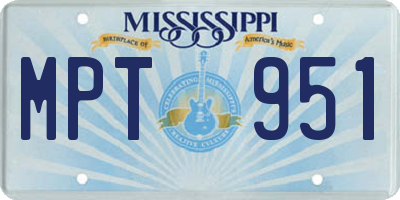 MS license plate MPT951
