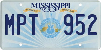 MS license plate MPT952
