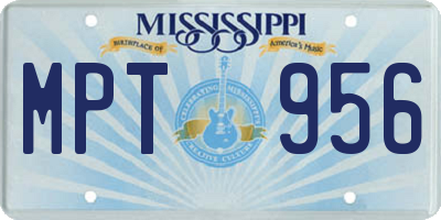 MS license plate MPT956