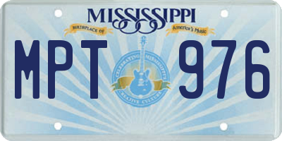 MS license plate MPT976