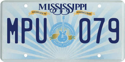 MS license plate MPU079