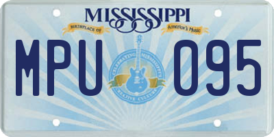 MS license plate MPU095