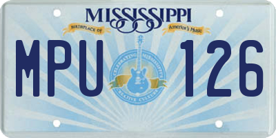 MS license plate MPU126