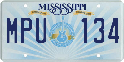 MS license plate MPU134