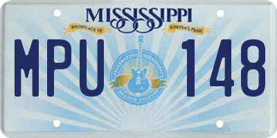 MS license plate MPU148
