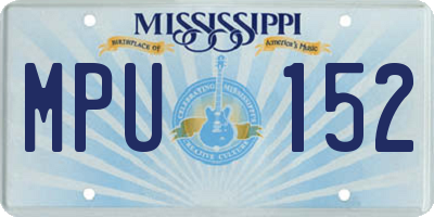 MS license plate MPU152