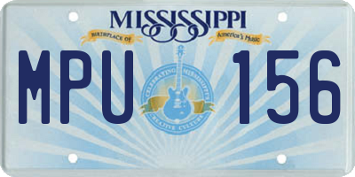 MS license plate MPU156