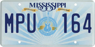 MS license plate MPU164