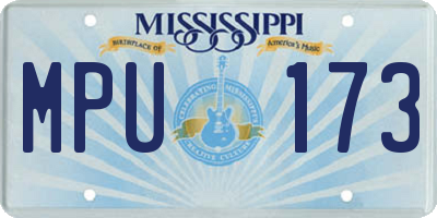 MS license plate MPU173