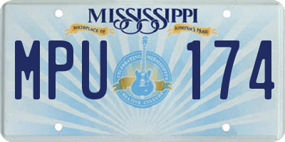 MS license plate MPU174