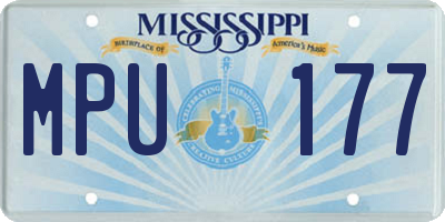 MS license plate MPU177