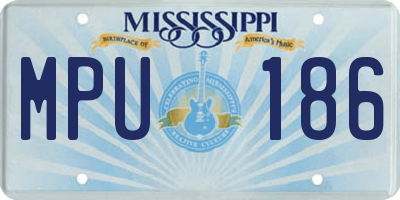 MS license plate MPU186