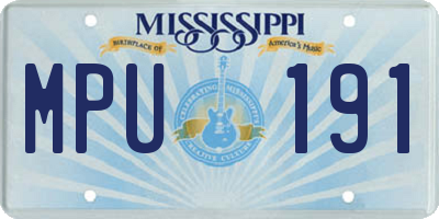 MS license plate MPU191