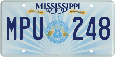 MS license plate MPU248