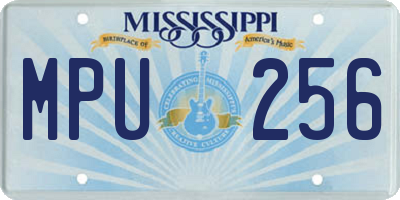 MS license plate MPU256