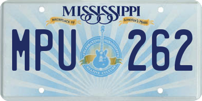 MS license plate MPU262