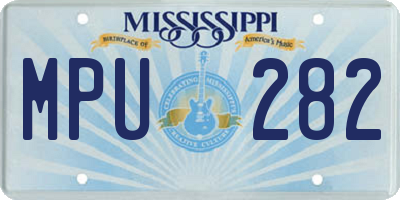 MS license plate MPU282