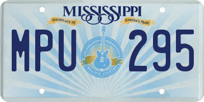 MS license plate MPU295