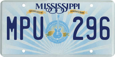 MS license plate MPU296