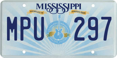 MS license plate MPU297