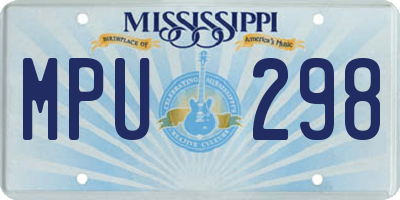 MS license plate MPU298