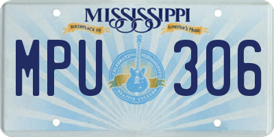 MS license plate MPU306