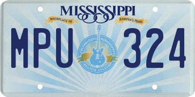 MS license plate MPU324