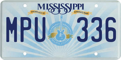 MS license plate MPU336