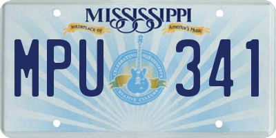 MS license plate MPU341